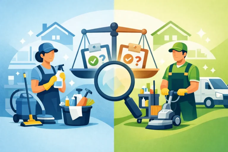 مقارنة شركات التنظيف المنزلية قبل الحجز